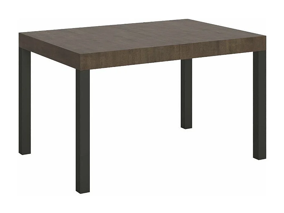 Table à manger extensible Karry-Couleur Marron-Sur roulettes-140 à 224cm