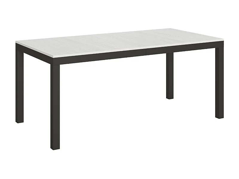 Karry evolution uitschuifbare eettafel-Kleur Wit-Steun 4 voet-Uitschuifbare breedte
