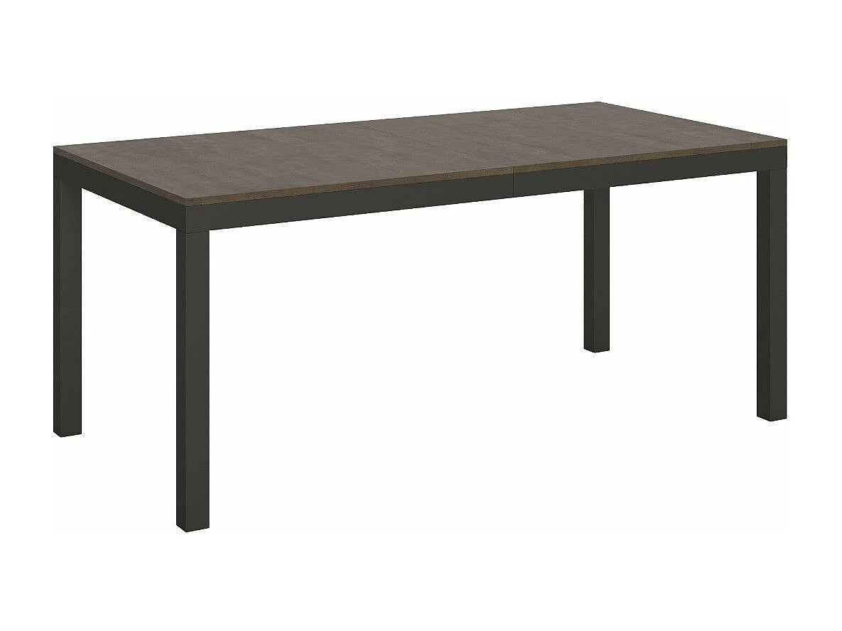 Table à manger extensible Karry evolution-Couleur Marron-4 pieds-180 à 440cm