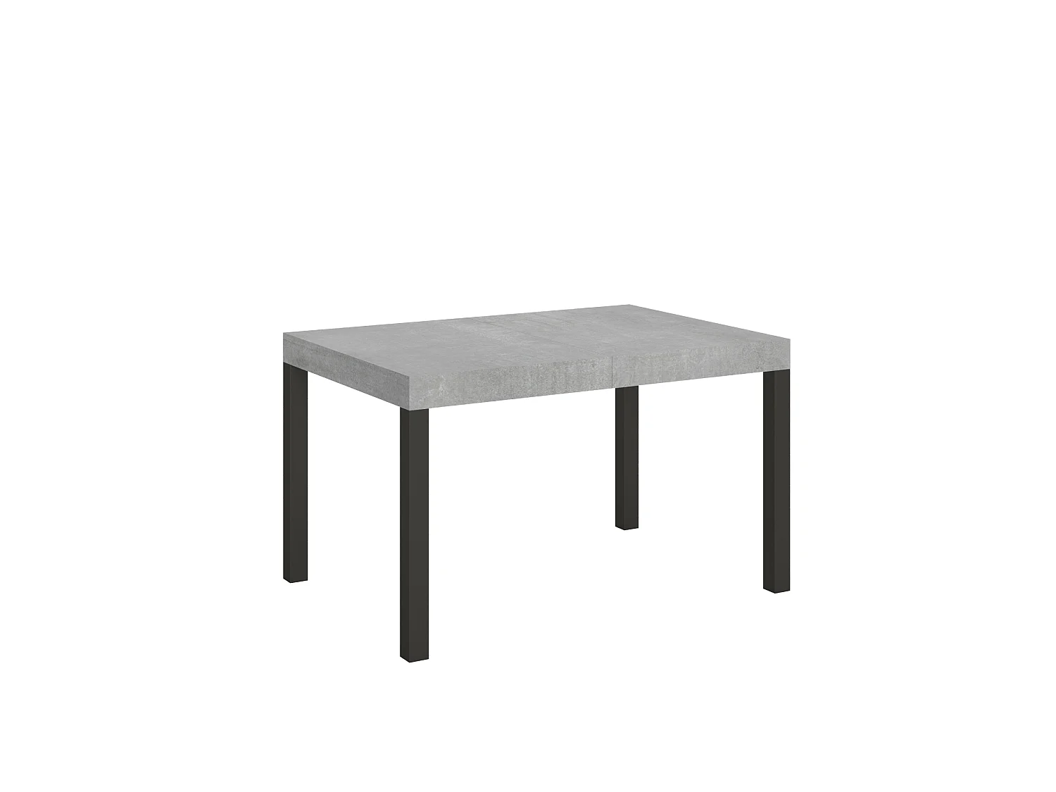Ausziehtisch 140/224x80cm Everyday Zement Tischbeine Anthrazit