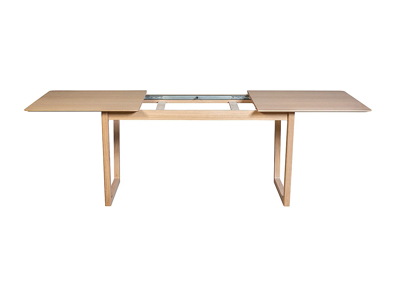 Mesa de comedor extensible chapado roble L160-240 cm LAHO