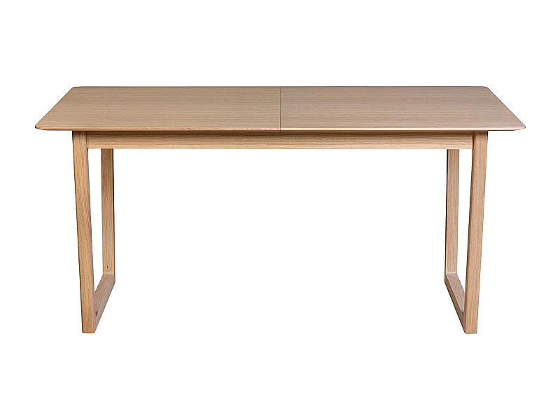 Table extensible rallonges intégrées rectangulaire bois clair chêne L160-240 cm LAHO