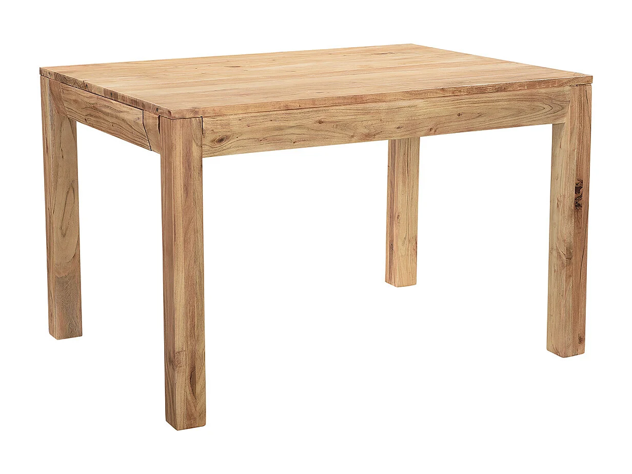 Table extensible rallonges intégrées rectangulaire en bois massif L120-210 cm BALTO