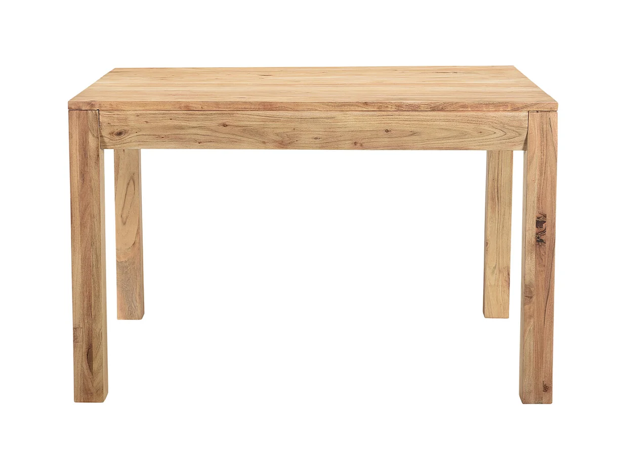 Tavolo da pranzo allungabile in massello di acacia e metallo nero L120-210 cm BALTO