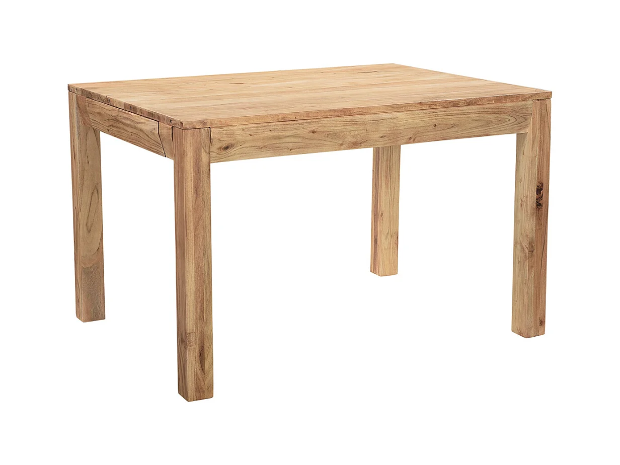 Tavolo da pranzo allungabile in massello di acacia e metallo nero L120-210 cm BALTO