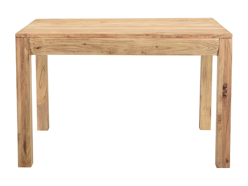 Ausziehbarer Esstisch aus massivem Akazienholz und schwarzem Metall L120-210 cm BALTO