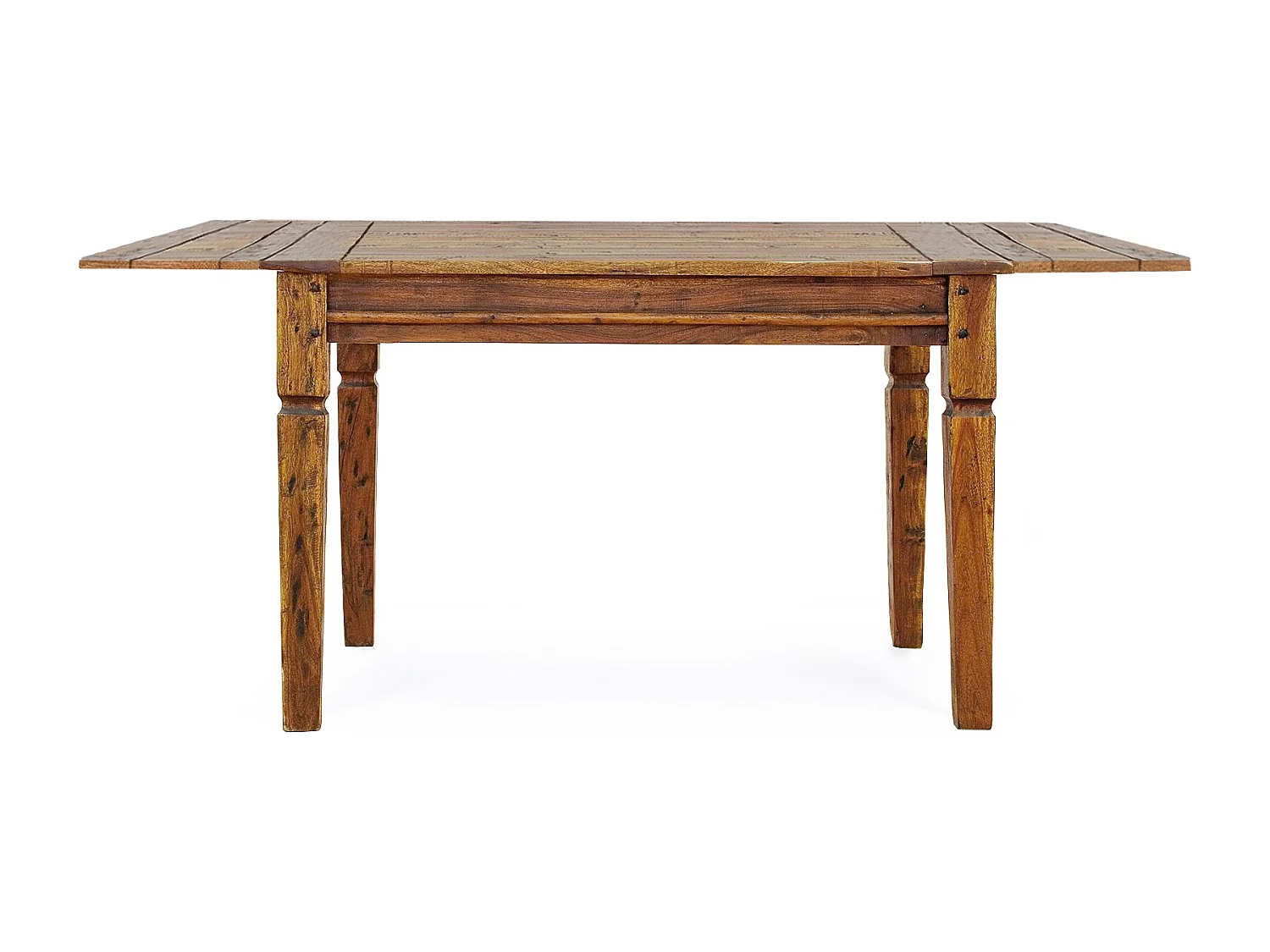 Table extensible de 120cm en bois d'acacia massif finition rustique marron Kastela 120-160-200cm