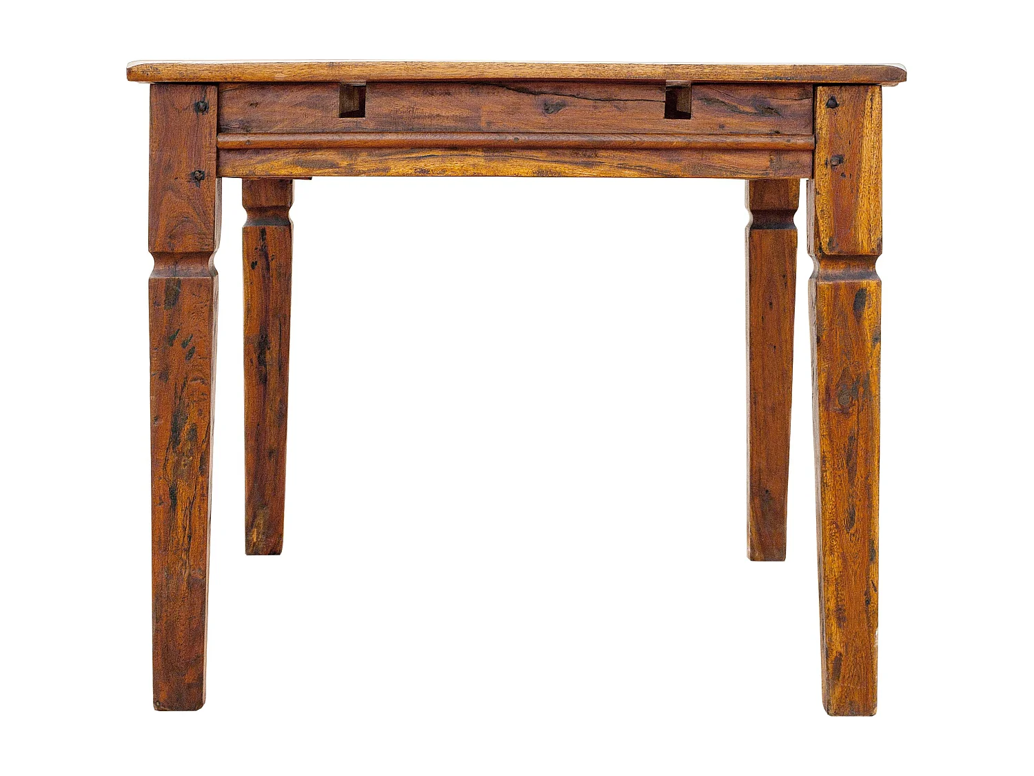 Table extensible de 120cm en bois d'acacia massif finition rustique marron Kastela 120-160-200cm