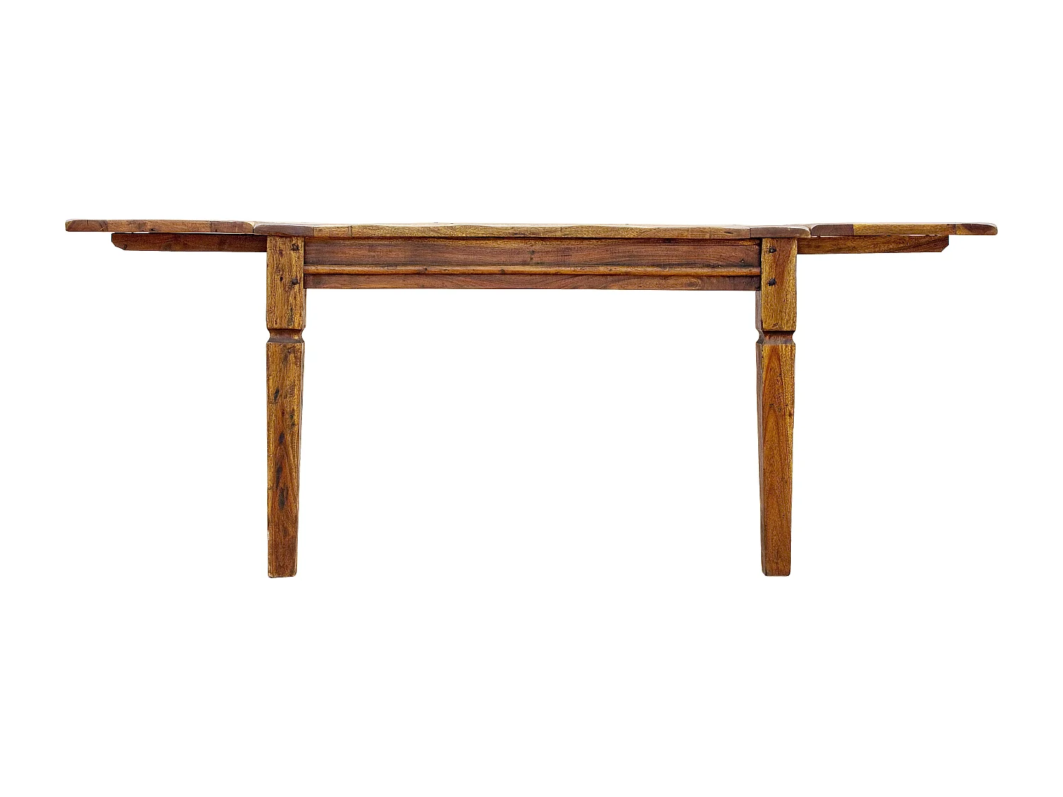 Table extensible de 120cm en bois d'acacia massif finition rustique marron Kastela 120-160-200cm