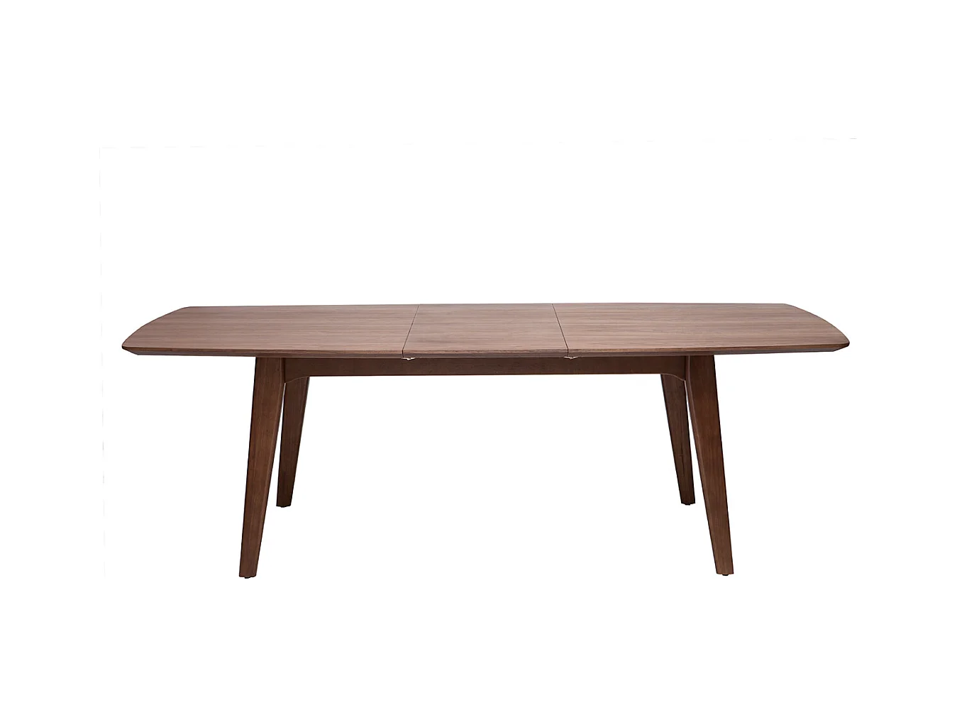 Table extensible rallonges intégrées rectangulaire en bois foncé noyer L180-230 cm FIFTIES