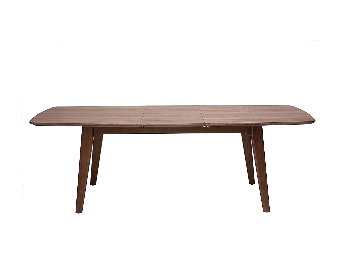 Table extensible rallonges intégrées rectangulaire en bois foncé noyer L180-230 cm FIFTIES