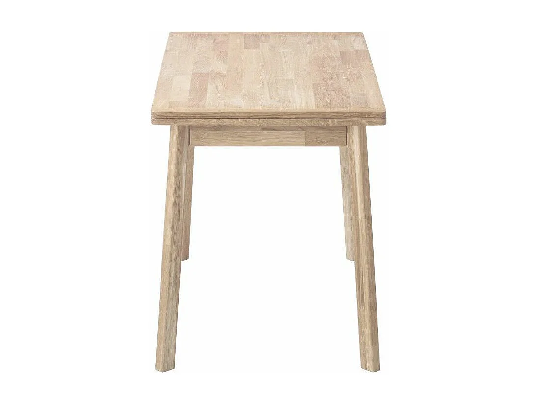 Petite table extensible en bois de chêne massif blanchi Miniko 110 à 170cm