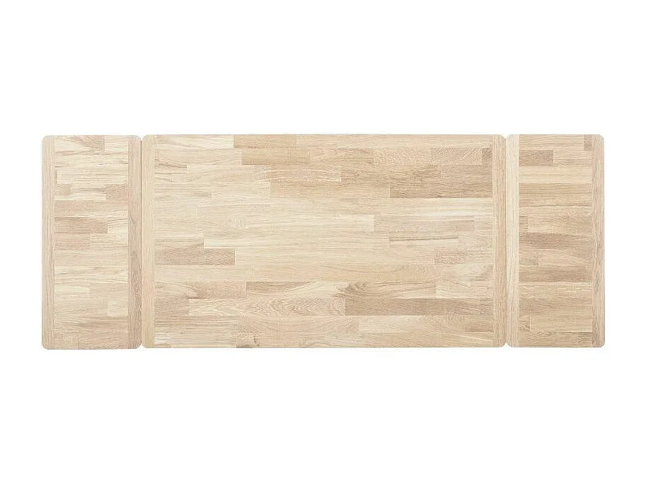 Petite table extensible en bois de chêne massif blanchi Miniko 110 à 170cm