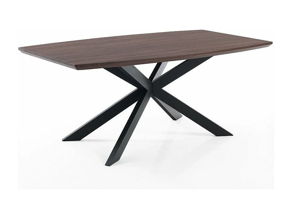 Table rectangle extensible acier et bois MDF Tania L 160-210cm