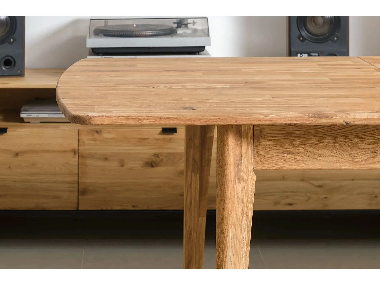 Table extensible en bois de chêne massif Marzo 160 à 210cm