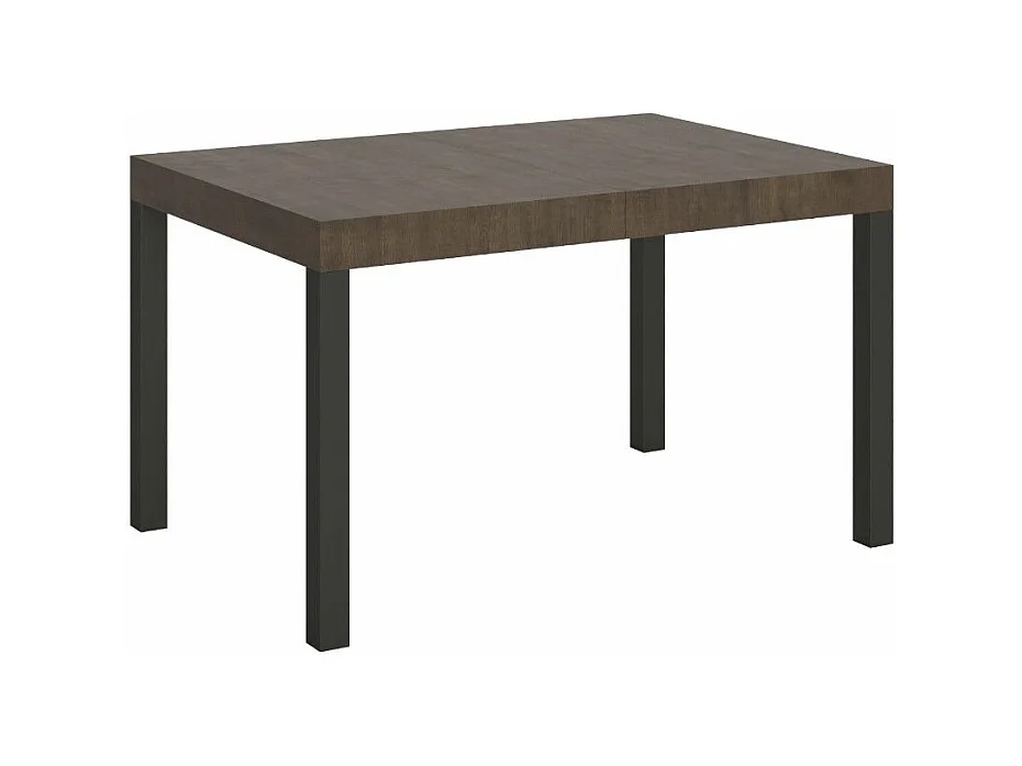 Table à manger extensible Karry-Couleur Marron-4 pieds-140 à 224cm