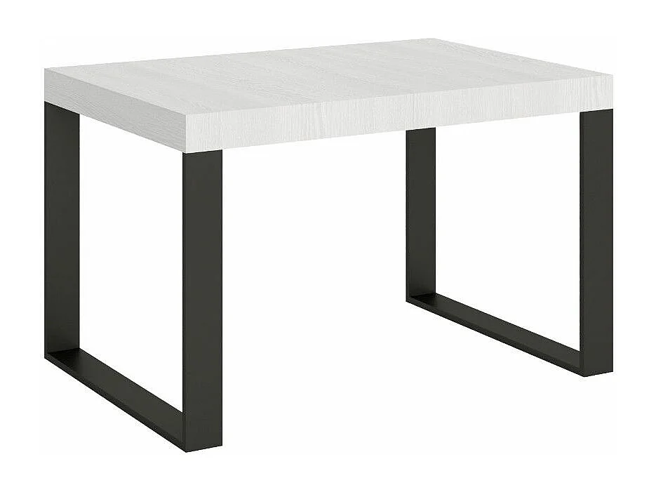 Mesa de comedor extensible tiroz-Color Blanco-Soporte 4 pies-Alargaderas -Ancho extensible