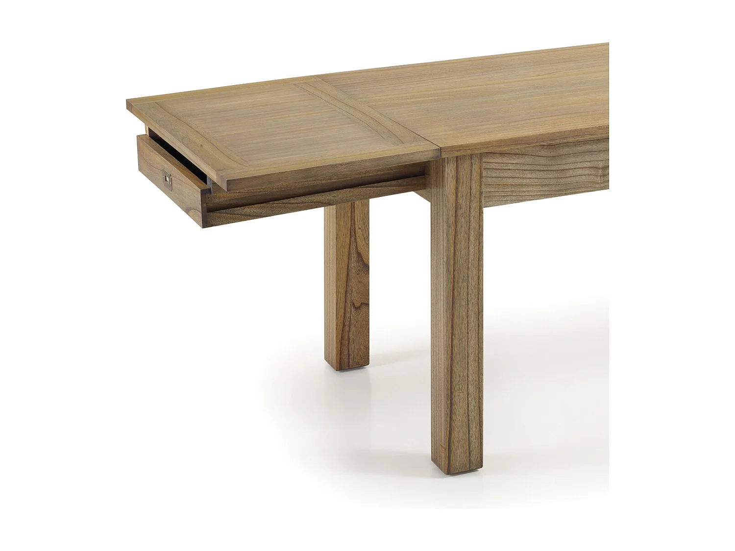Table rectangulaire extensible en bois massif naturel MAZARI 180-230-280cm