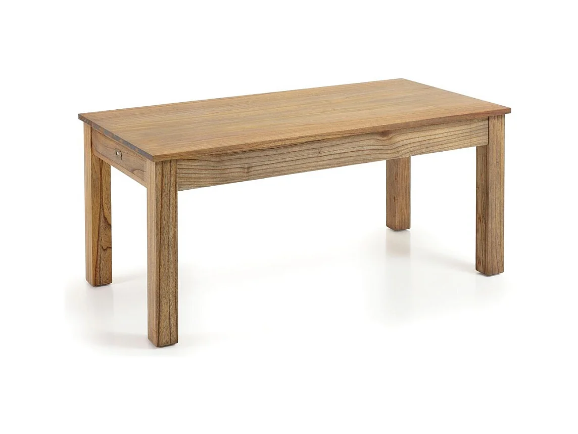 Table rectangulaire extensible en bois massif naturel MAZARI 180-230-280cm