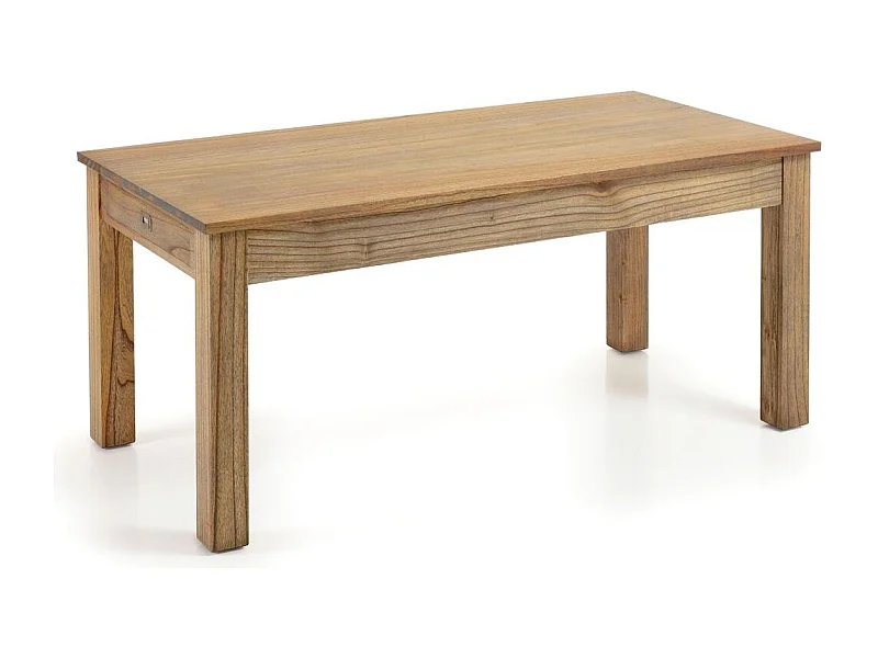 Rechthoekige uitschuifbare eettafel in natuurlijk massief hout van Mindy Mazari 180/230/280 cm