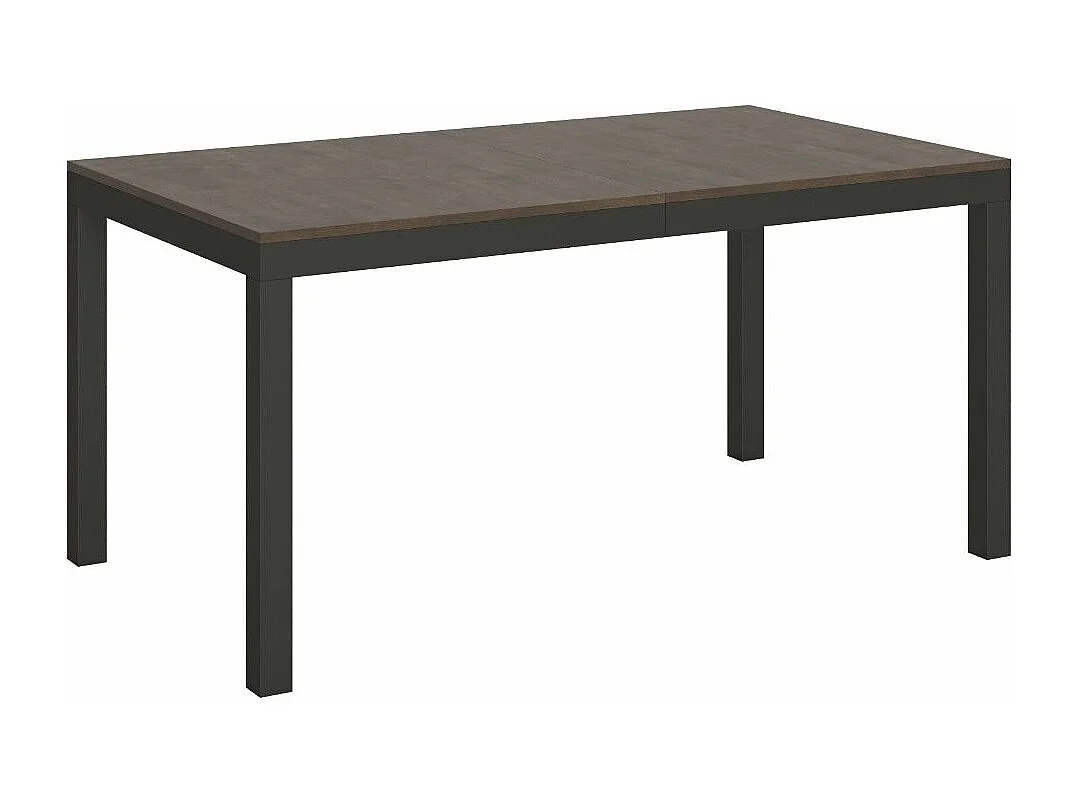 Table à manger extensible Karry evolution-Couleur Marron-Sur roulettes-160 à 264cm