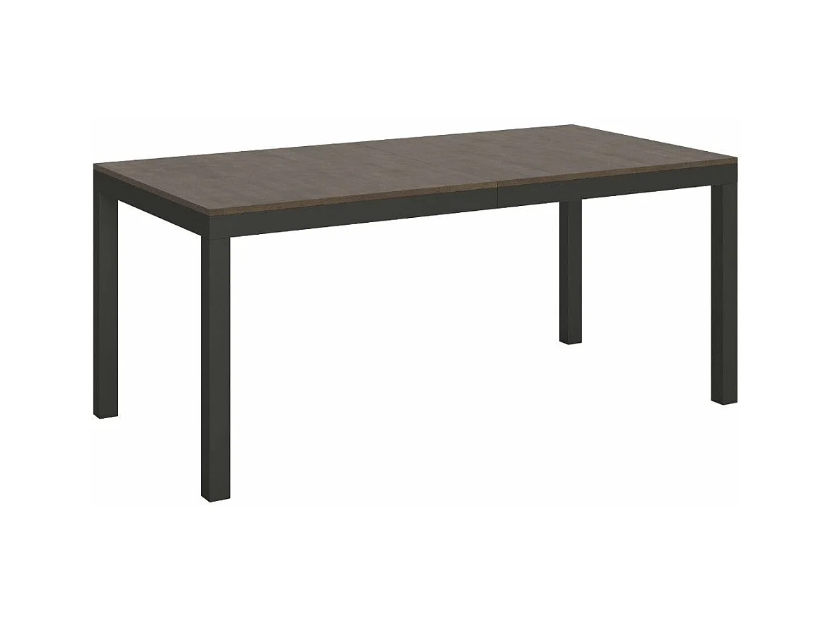 Table à manger extensible Karry evolution-Couleur Marron-4 pieds-180 à 284cm