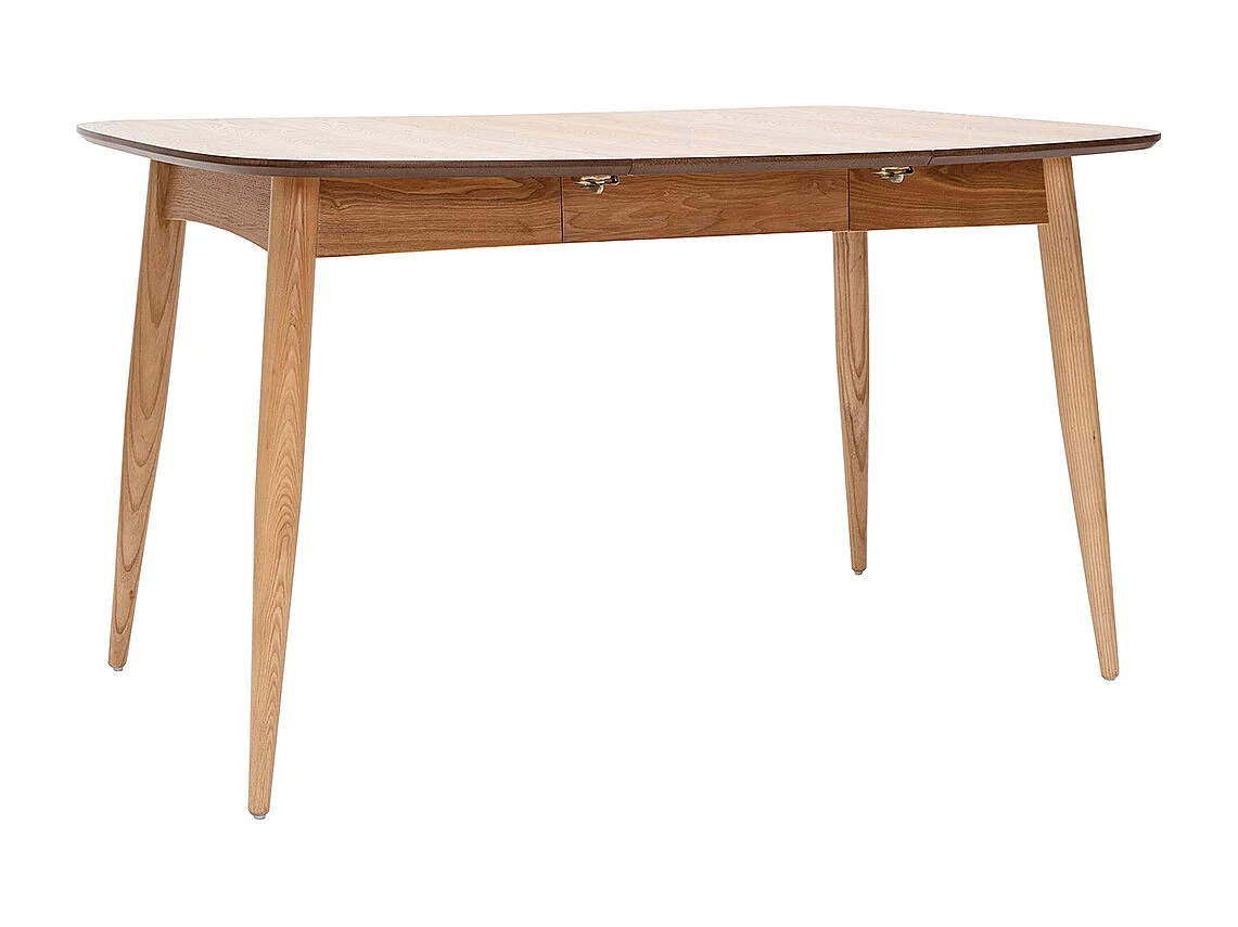Table à manger extensible carrée en bois clair L90-130 cm NORDECO
