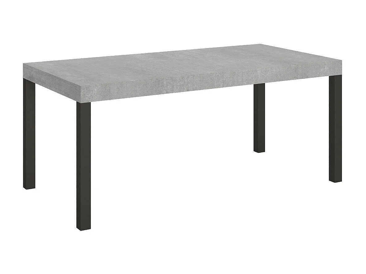 Table à manger extensible Karry-Couleur Marron-4 pieds-180 à 284cm