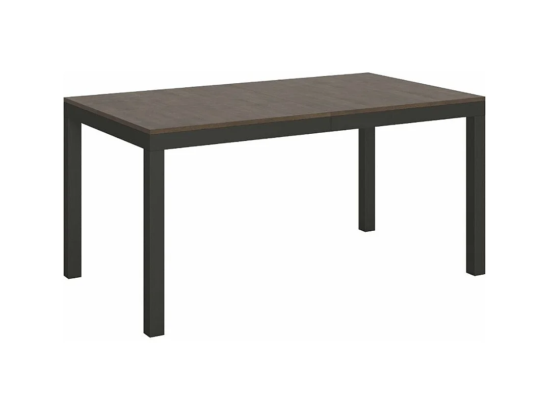 Table à manger extensible Karry evolution-Couleur Marron-4 pieds-160 à 264cm