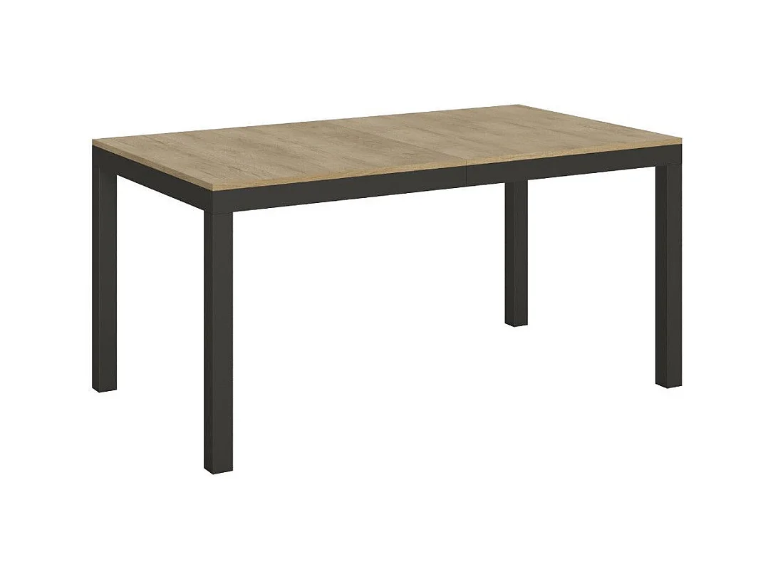 Table à manger extensible Karry evolution-Couleur Blanc-Sur roulettes-160 à 264cm