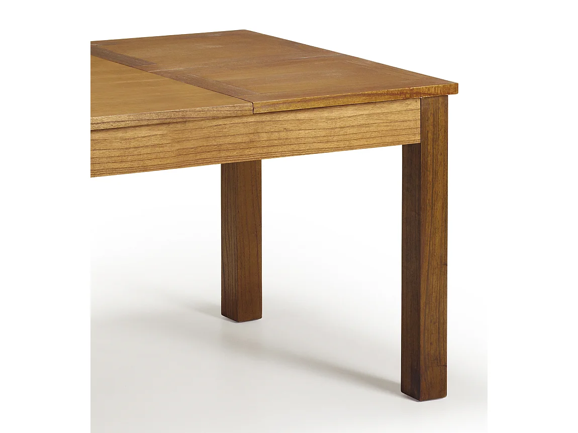 Table de repas rectangulaire extensible en bois massif de Mindy Orka 160-220cm
