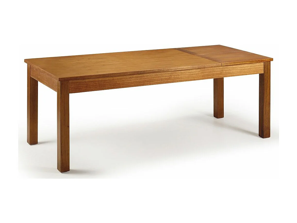 Table de repas rectangulaire extensible en bois massif de Mindy Orka 160-220cm