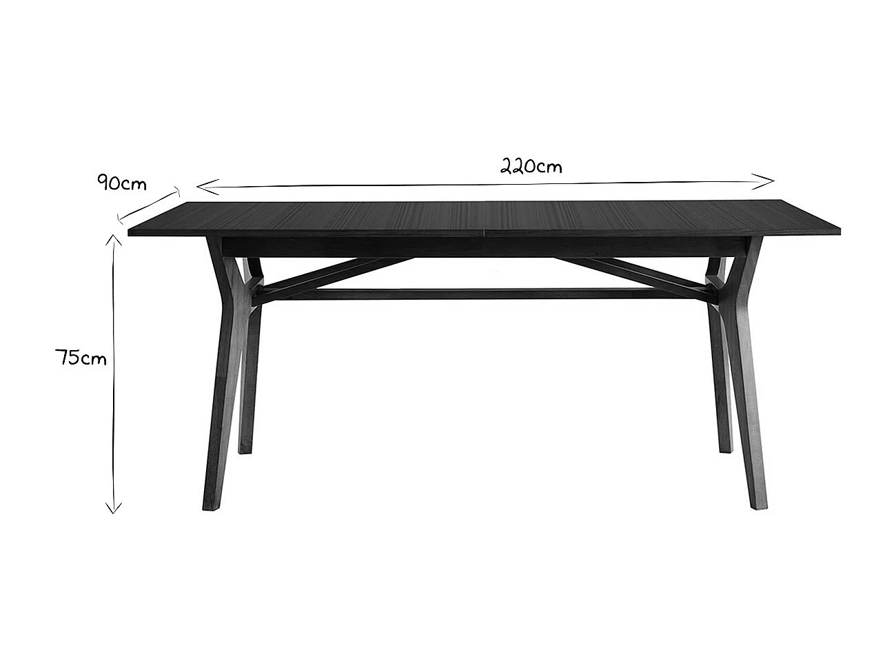 Esstisch ausziehbar Nussbaumfurnier B180-220 cm FOSTER