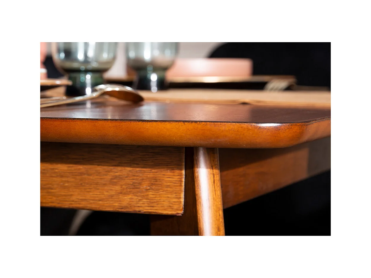 Table à manger extensible scandinave noyer L150-200 cm LEENA