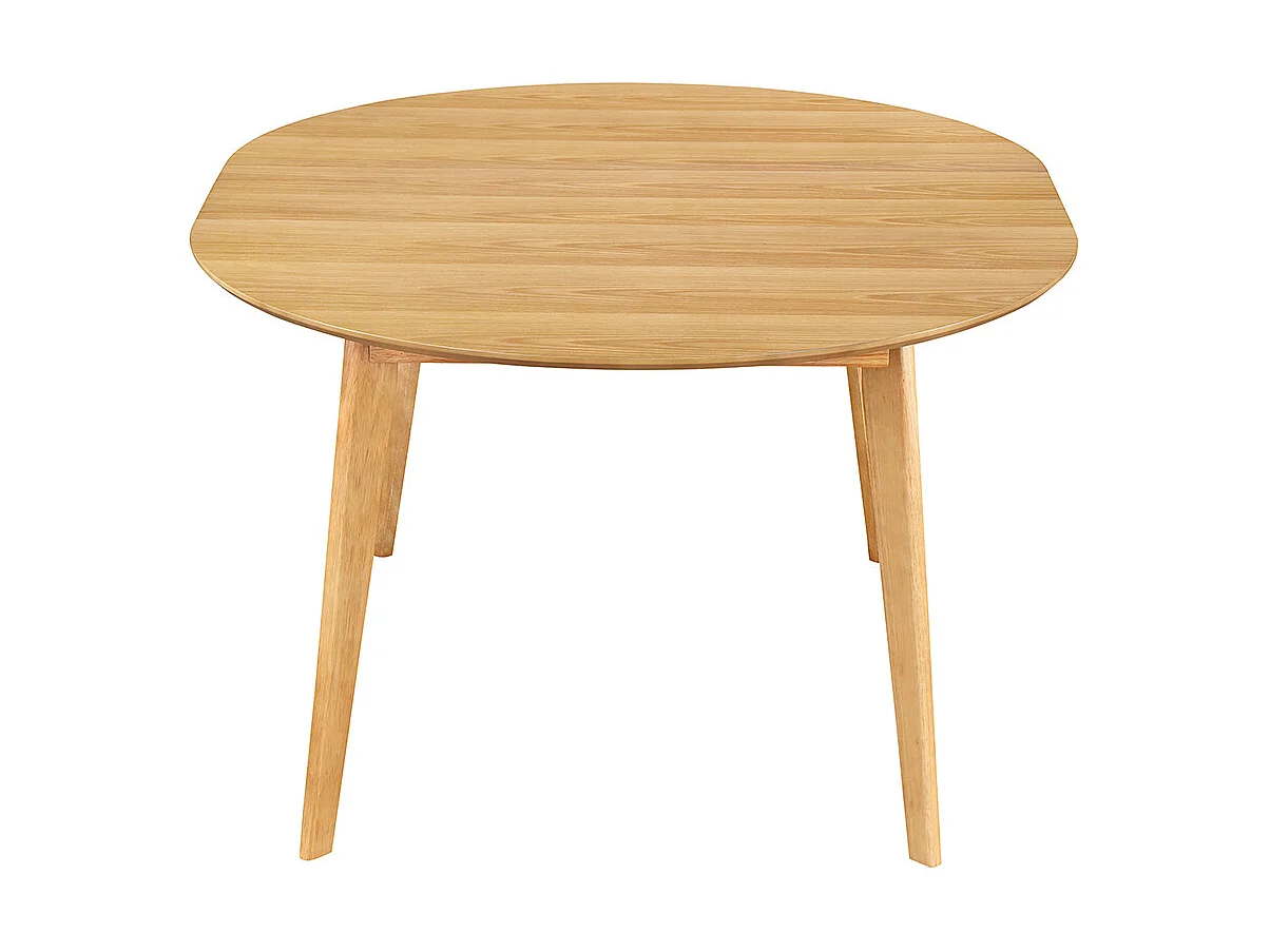 Mesa de comedor diseño redonda extensible roble L120-150 LEENA