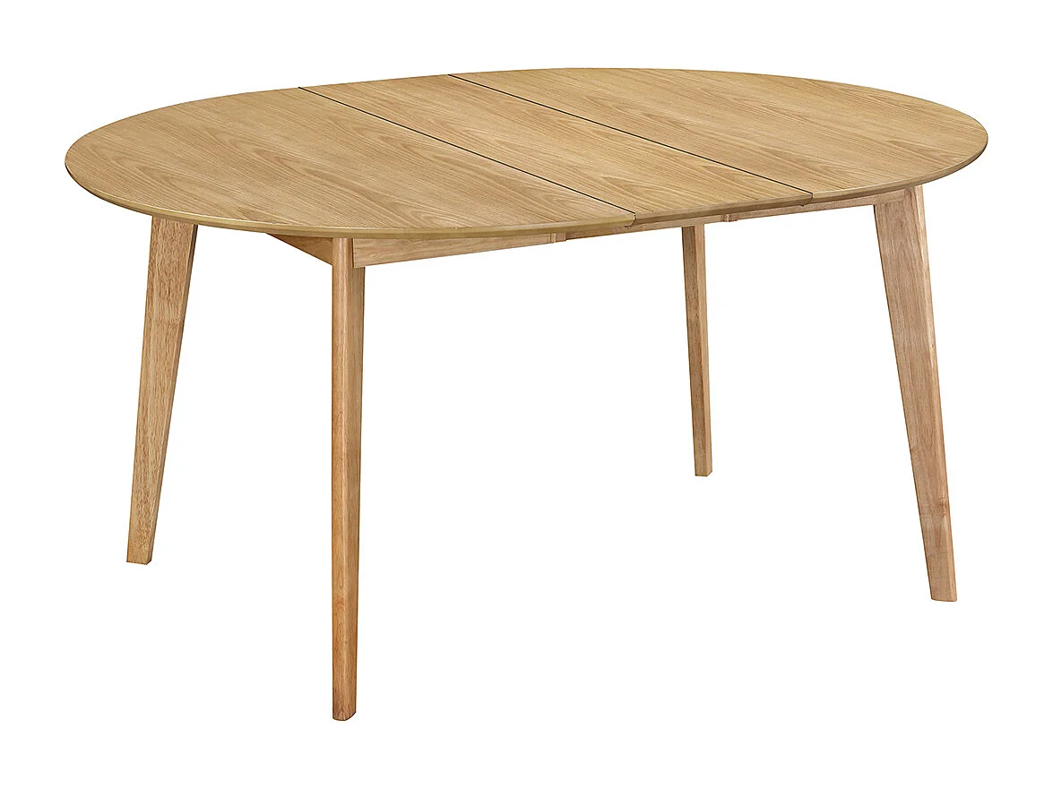 Mesa de comedor diseño redonda extensible roble L120-150 LEENA