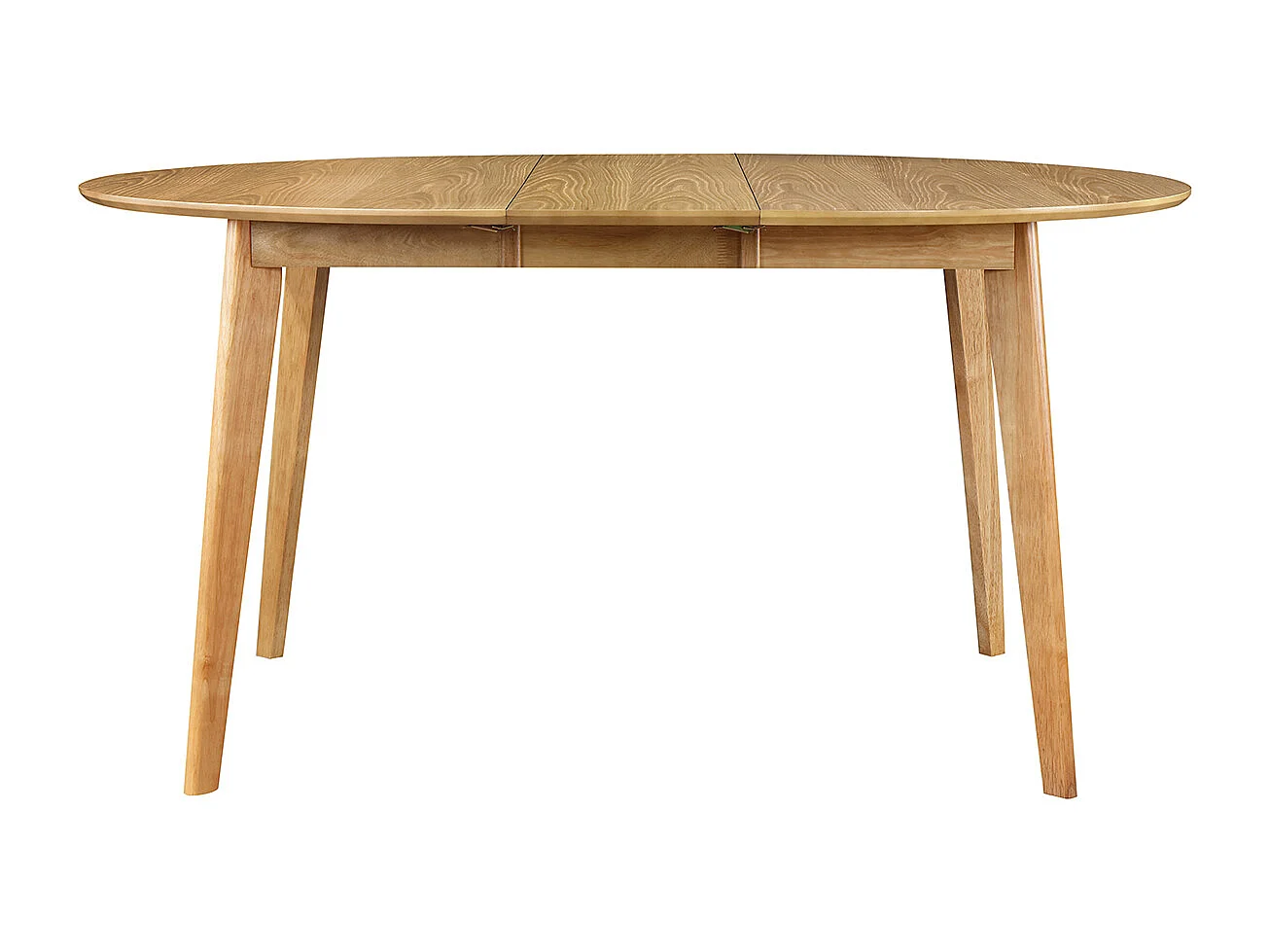 Table à manger ronde extensible finition chêne L120-150 cm LEENA