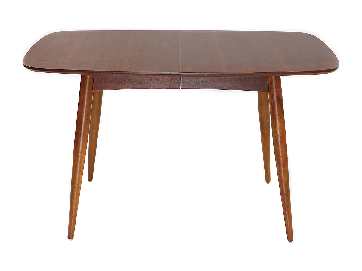 Mesa de comedor extensible en nogal natural L130-160 cm NORDECO