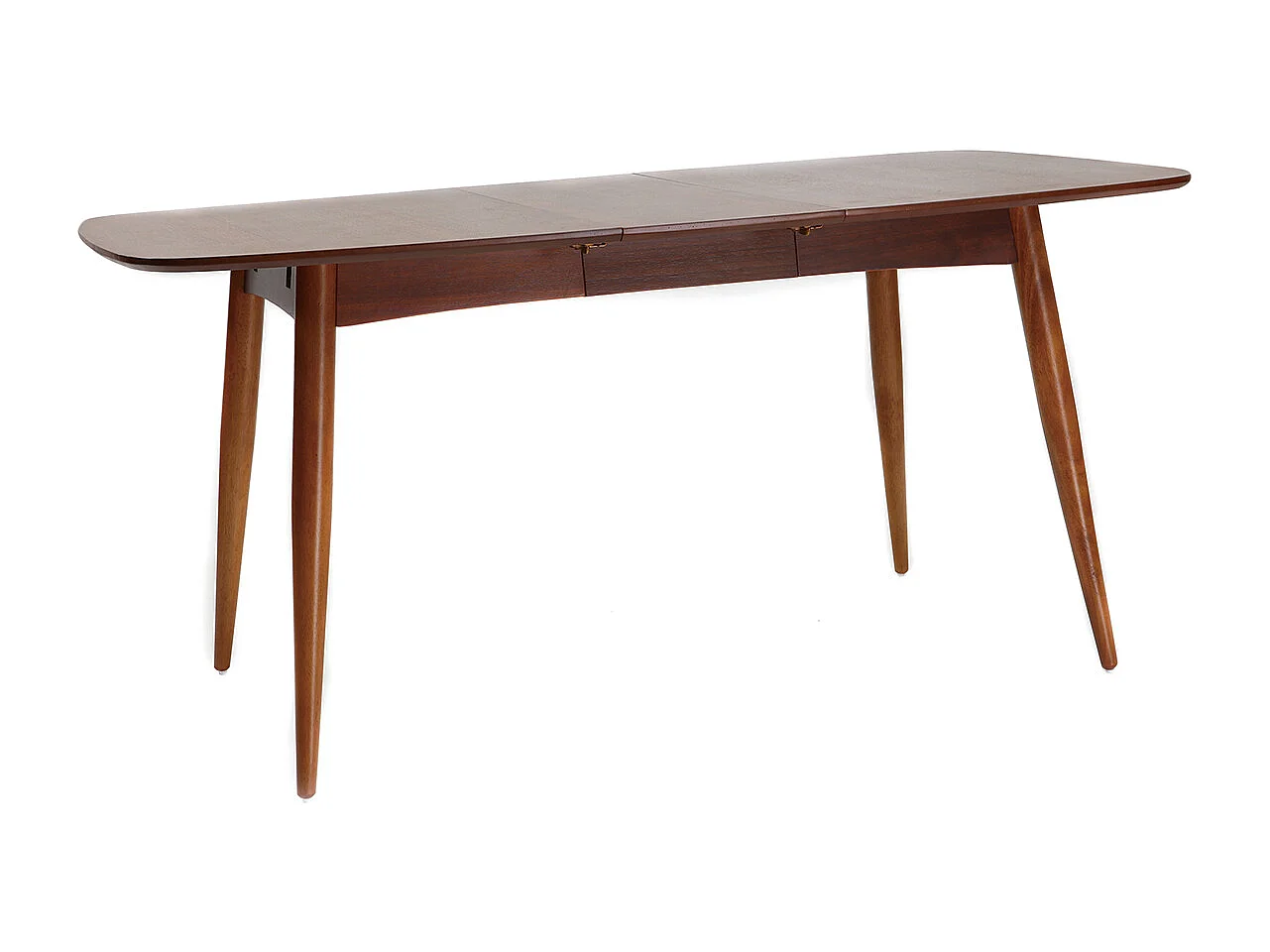 Table à manger extensible rectangulaire en bois foncé L130-160 cm NORDECO