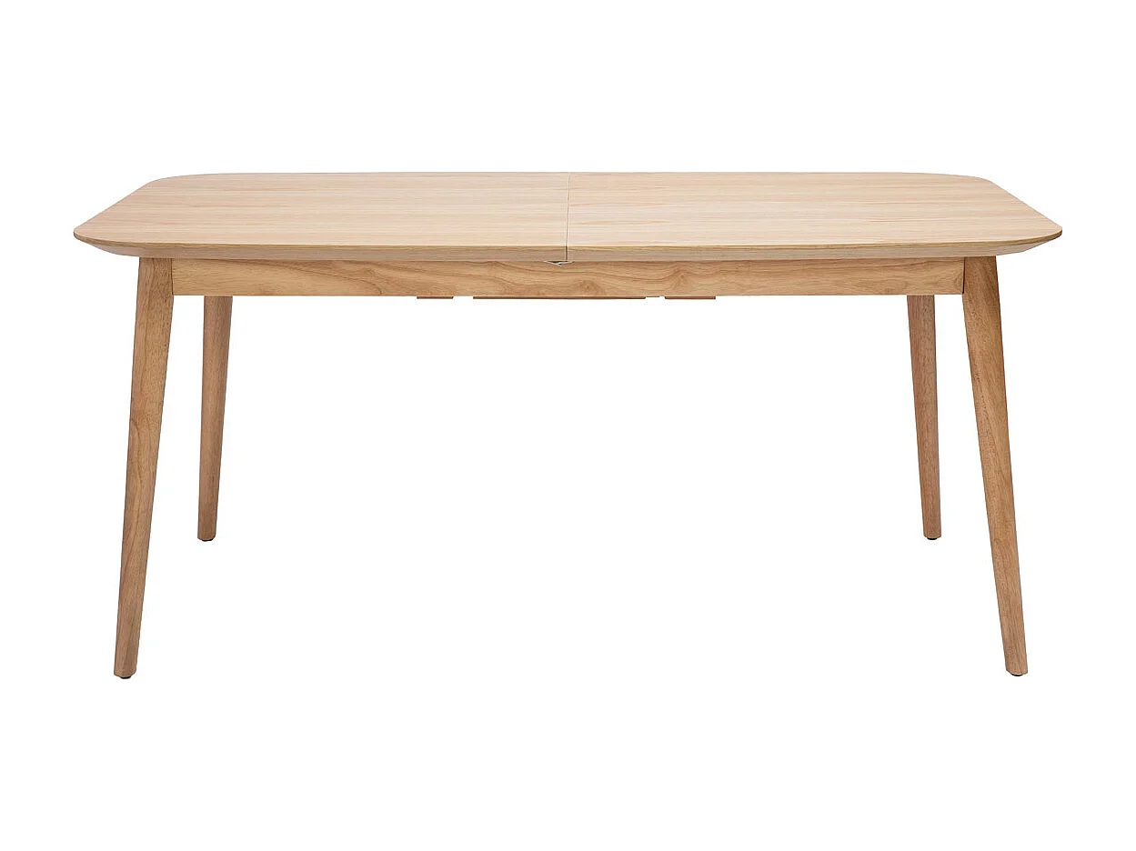 Table extensible rallonges intégrées rectangulaire en bois clair chêne L160-210 cm ANK