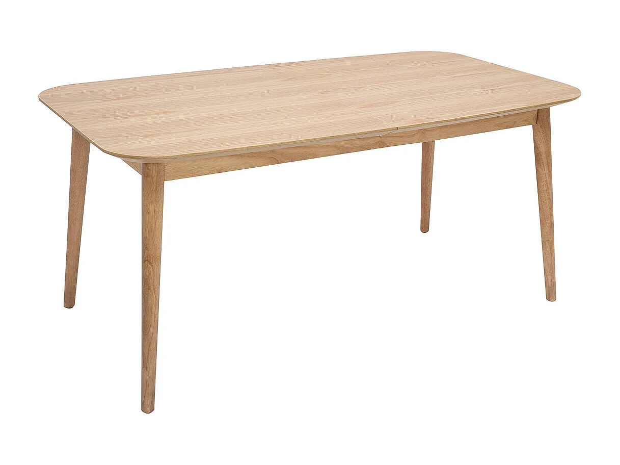 Table extensible rallonges intégrées rectangulaire en bois clair chêne L160-210 cm ANK