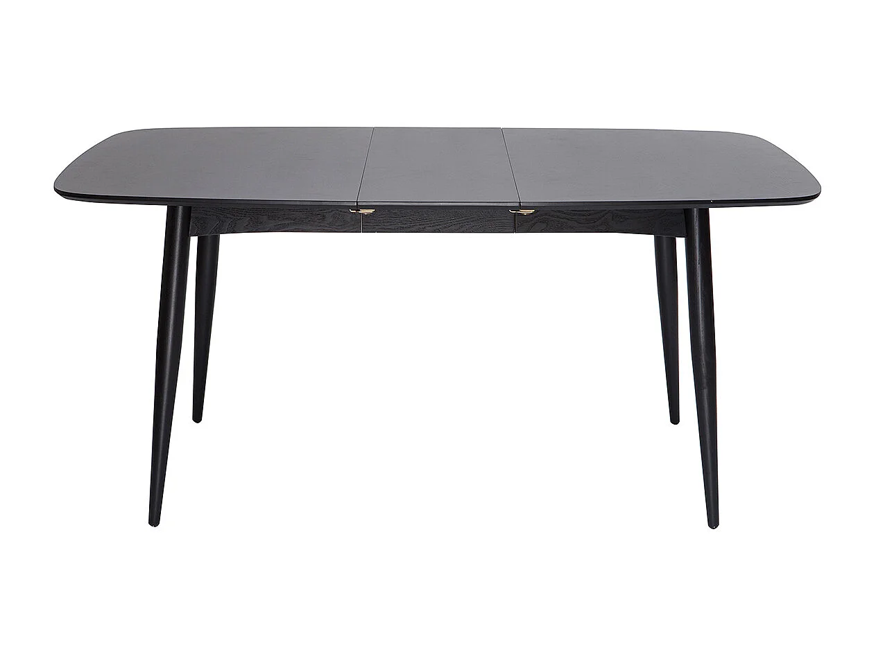 Mesa de comedor extensible madera negra L130-160 cm NORDECO