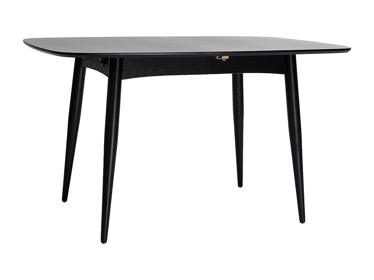Mesa de comedor extensible madera negra L130-160 cm NORDECO