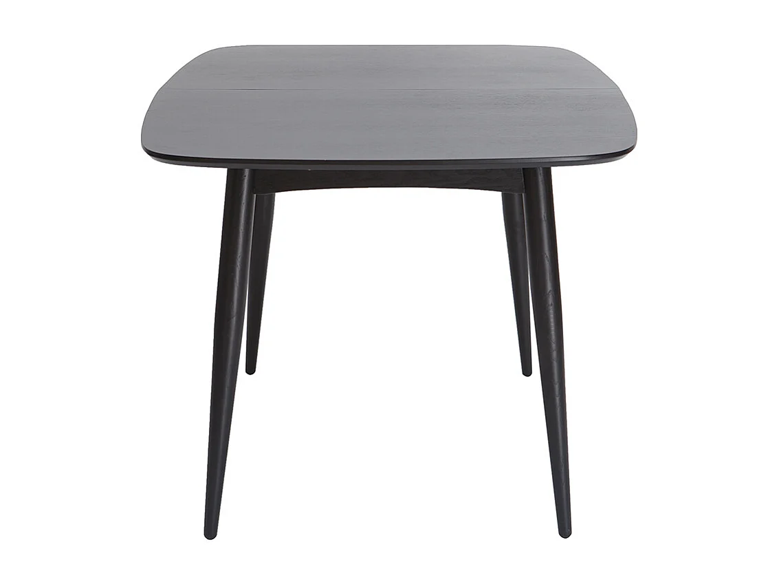 Mesa de comedor extensible madera negra L130-160 cm NORDECO