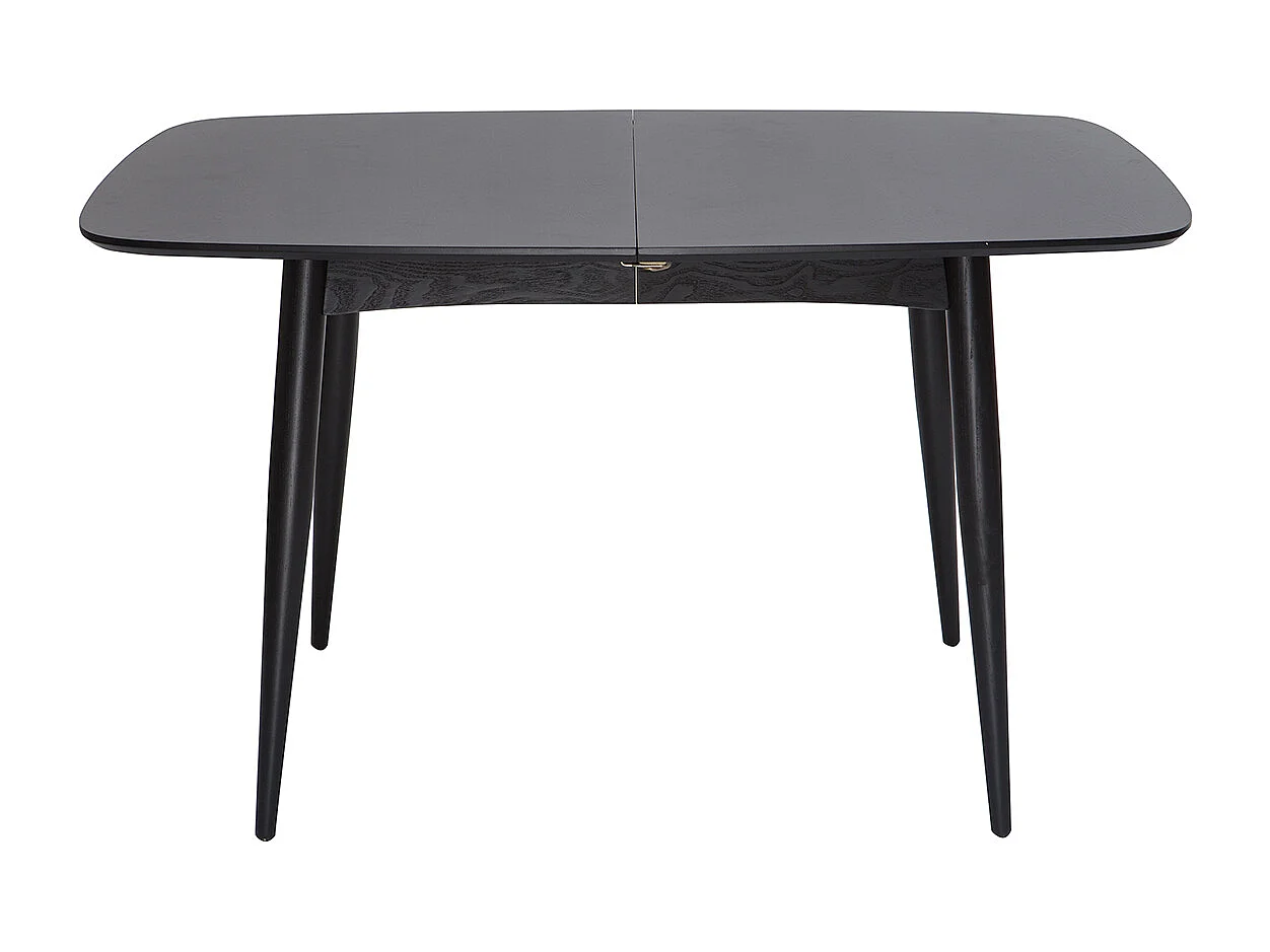 Table à manger extensible rectangulaire en bois noir L130-160 cm NORDECO