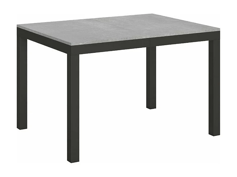 Table à manger extensible Karry evolution-Couleur Gris ciment-Sur roulettes-120 à 380cm