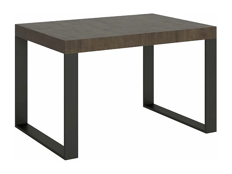 Table à manger extensible Tiroz-Couleur Marron-Sur roulettes-5 rallonges fines-130 à 390cm