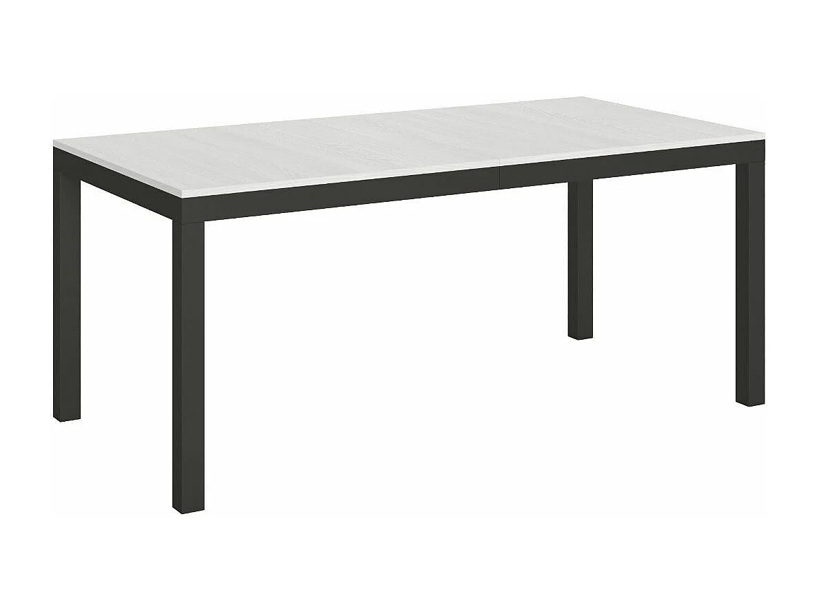 Table à manger extensible Karry evolution-Couleur Blanc-Sur roulettes-180 à 284cm