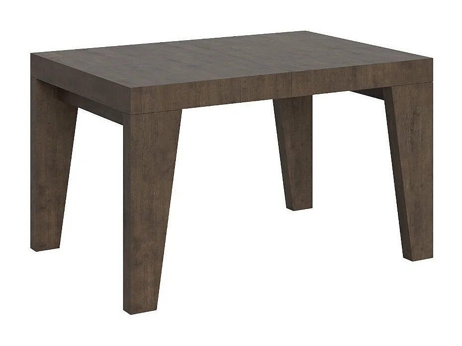 Mesa de comedor extensible de madera Naxo.-Color Marrón-Base y soporte con ruedas-Alargaderas -Ancho extensible