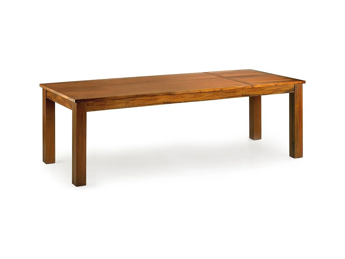 Table à manger extensible FALKANE – Bois d'acajou massif – 160 à 220cm